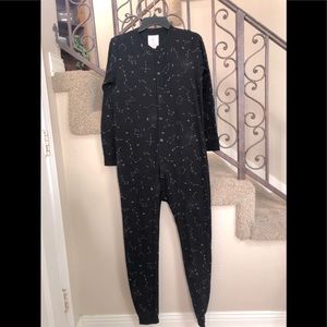 Arborist men’s/unisex Canada one piece long john Constellation Pajamas size S.